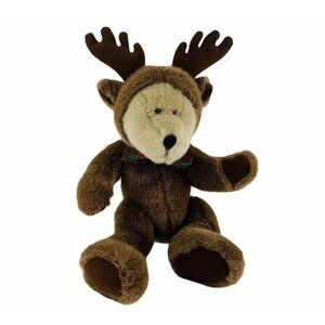 GAC Collectible Teddy Bear Jointed Reindeer Moose Costume 17" Weighted Christmas